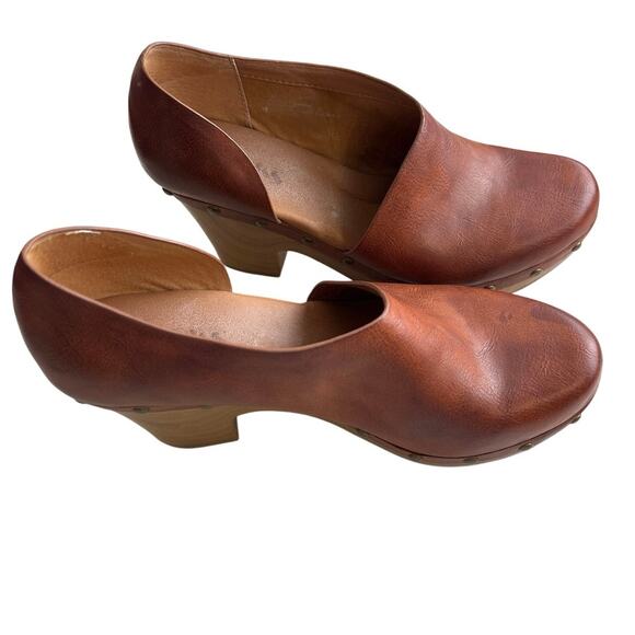 Korks Arielle Brown Clogs Size 8M - Picture 2 of 9
